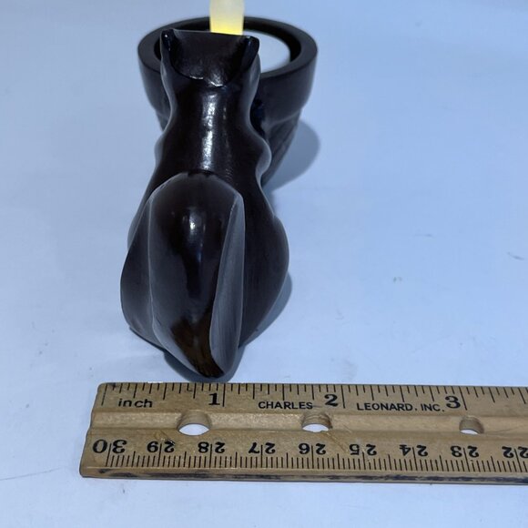 Crate & Barrel Squirrel & Acorn Votive Candle Holder Painted Brass Metal Brown - Picture 10 of 11